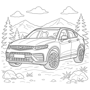 Geely Tugella Coloring Page