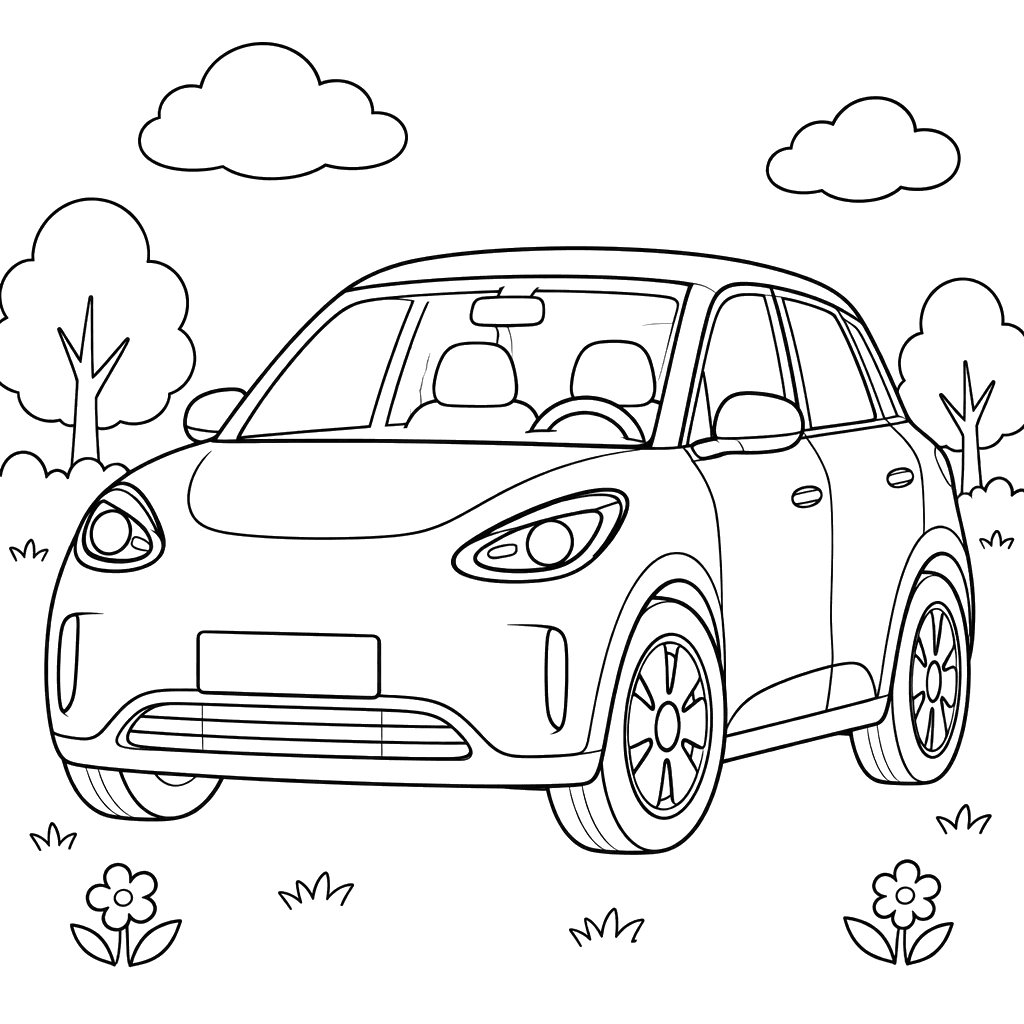 Geely Xingyuan Car Coloring Page