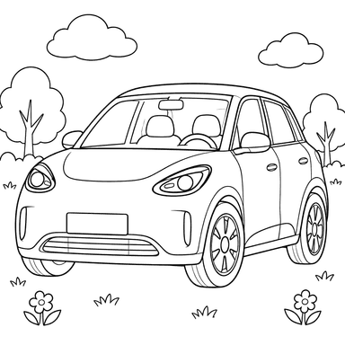 Geely Xingyuan Car Coloring Page