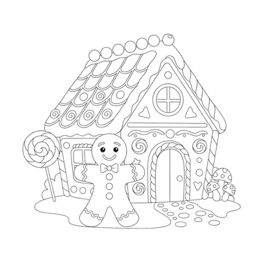 Gingerbread Man in a Gingerbread House