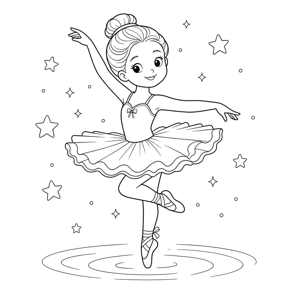 Graceful Ballerina Dancing