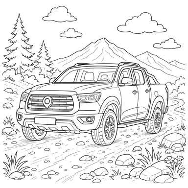 Great Wall Poer on a Dirt Road Coloring Page