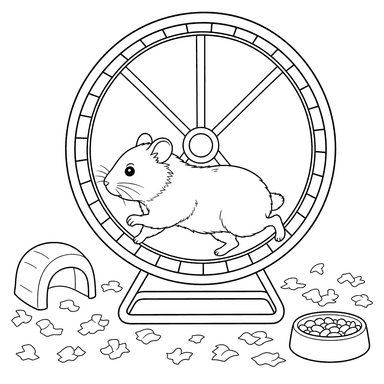 Hamster on a Running Wheel