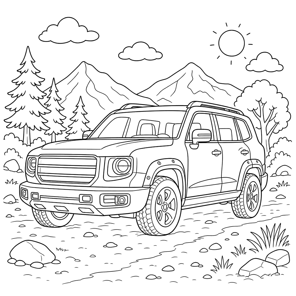 Haval Dargo SUV Coloring Page