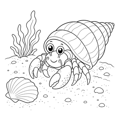 Hermit Crab and Seashell