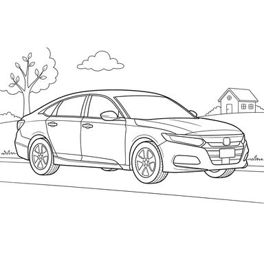 Honda Accord Coloring Page