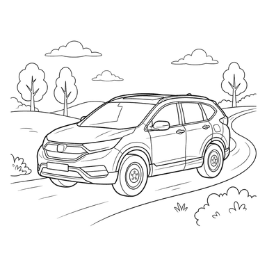 Honda CR-V Coloring Page