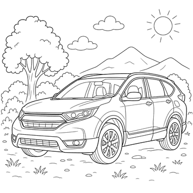 Honda CR-V Coloring Page