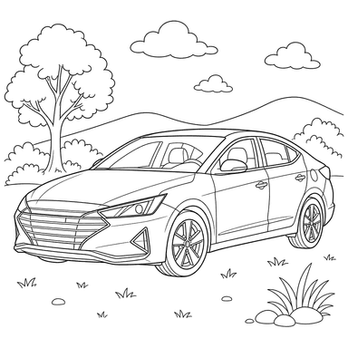 Hyundai Elantra Coloring Page