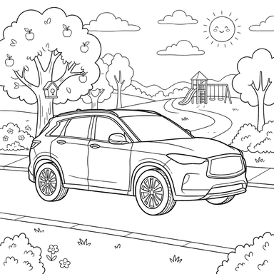Infiniti QX50 SUV Coloring Page