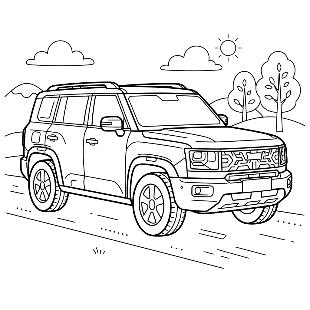 Jaecoo J7 SUV Coloring Page