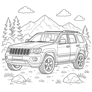 Jeep Grand Cherokee Coloring Page
