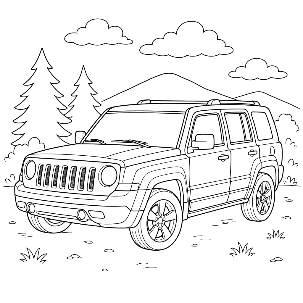 Jeep Patriot Coloring Page