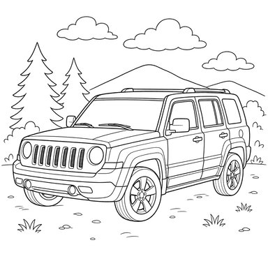 Jeep Patriot Coloring Page