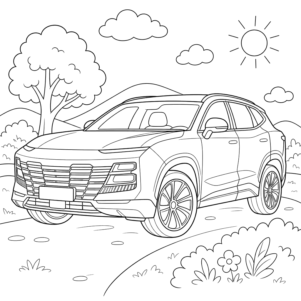 Jetour Dashing Coloring Page