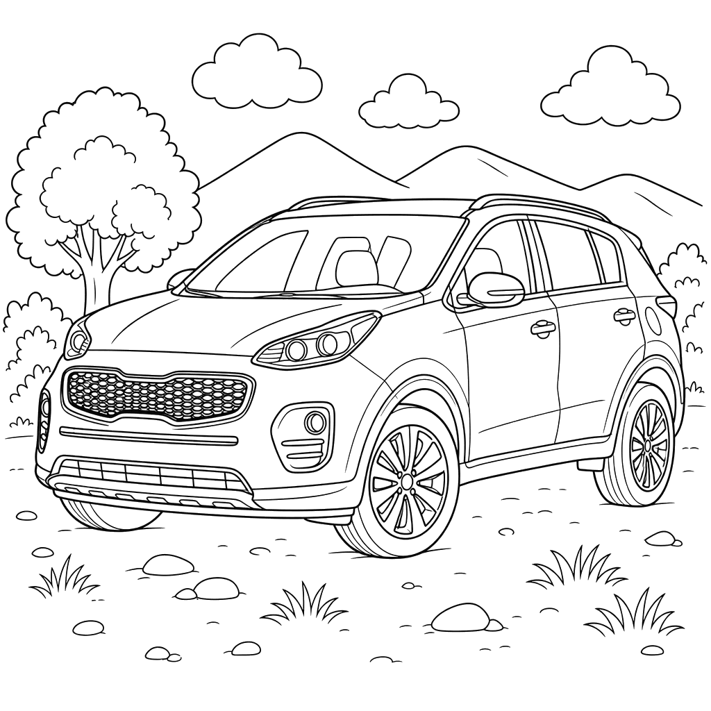 Kia Sportage Coloring Page