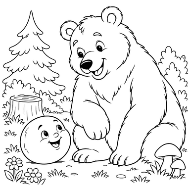 Kolobok and Bear