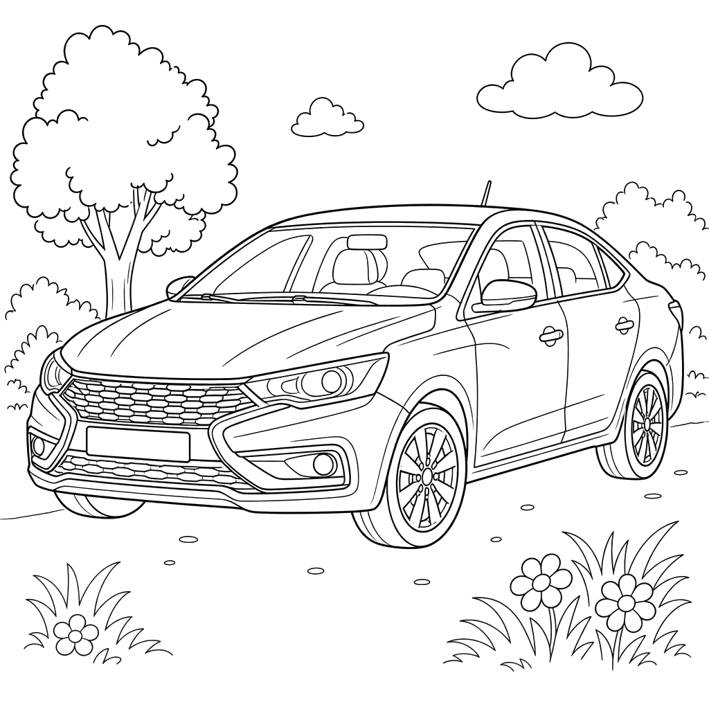 LADA Iskra Coloring Page