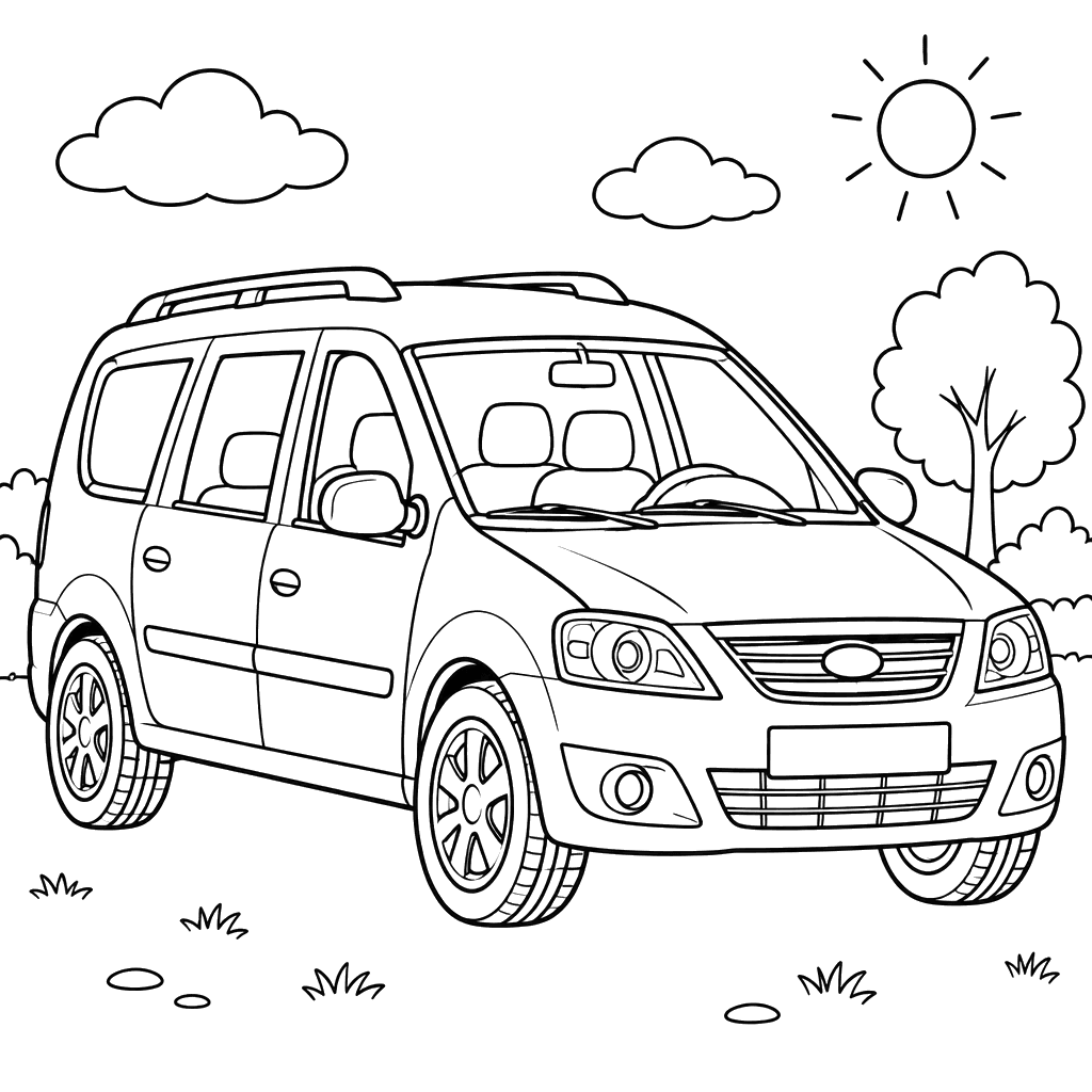 Lada Largus from 2012 Coloring Page