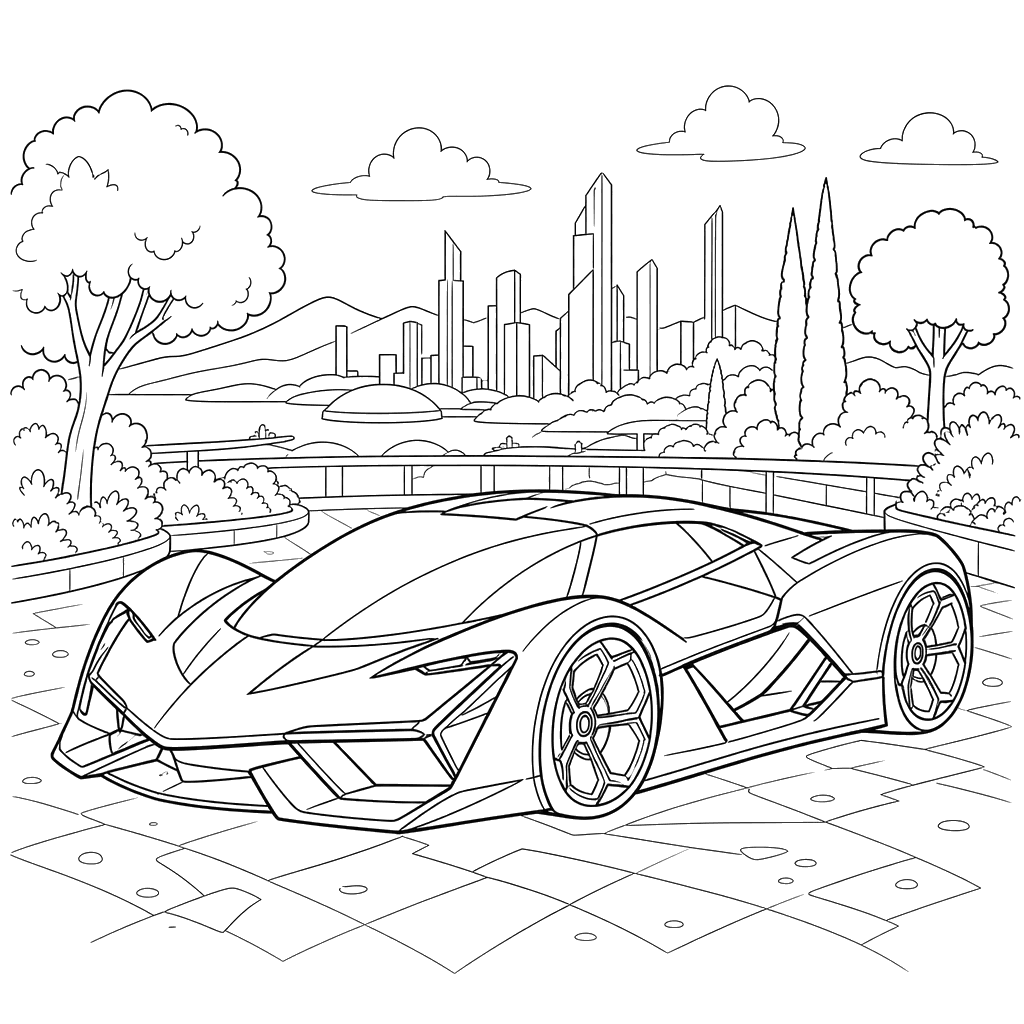 Lamborghini Terzo Millennio Coloring Page