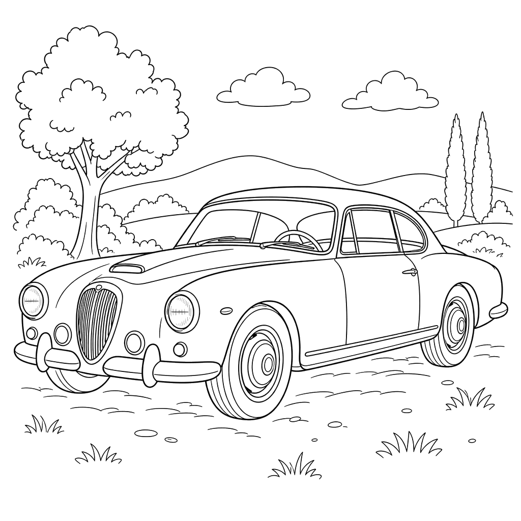 Lancia Aurelia Coloring Page