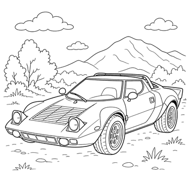 Lancia Stratos Coloring Page
