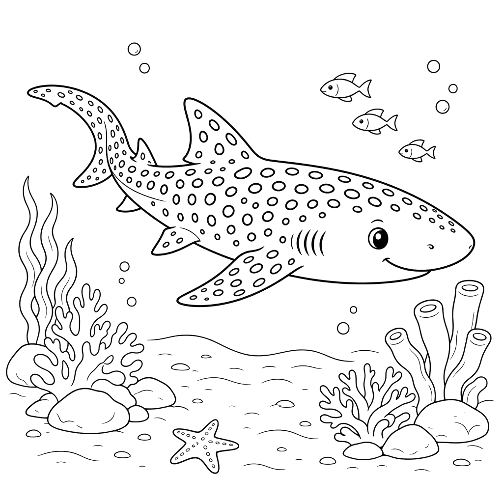 Leopard Shark Coloring Page