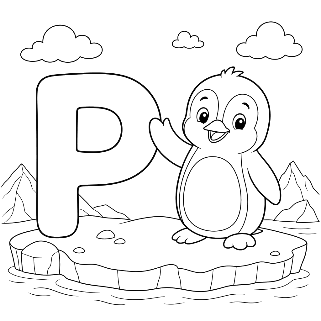 Letter P Penguin