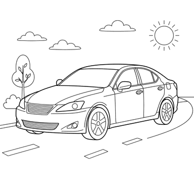 Lexus IS Coloring Page for Kids
