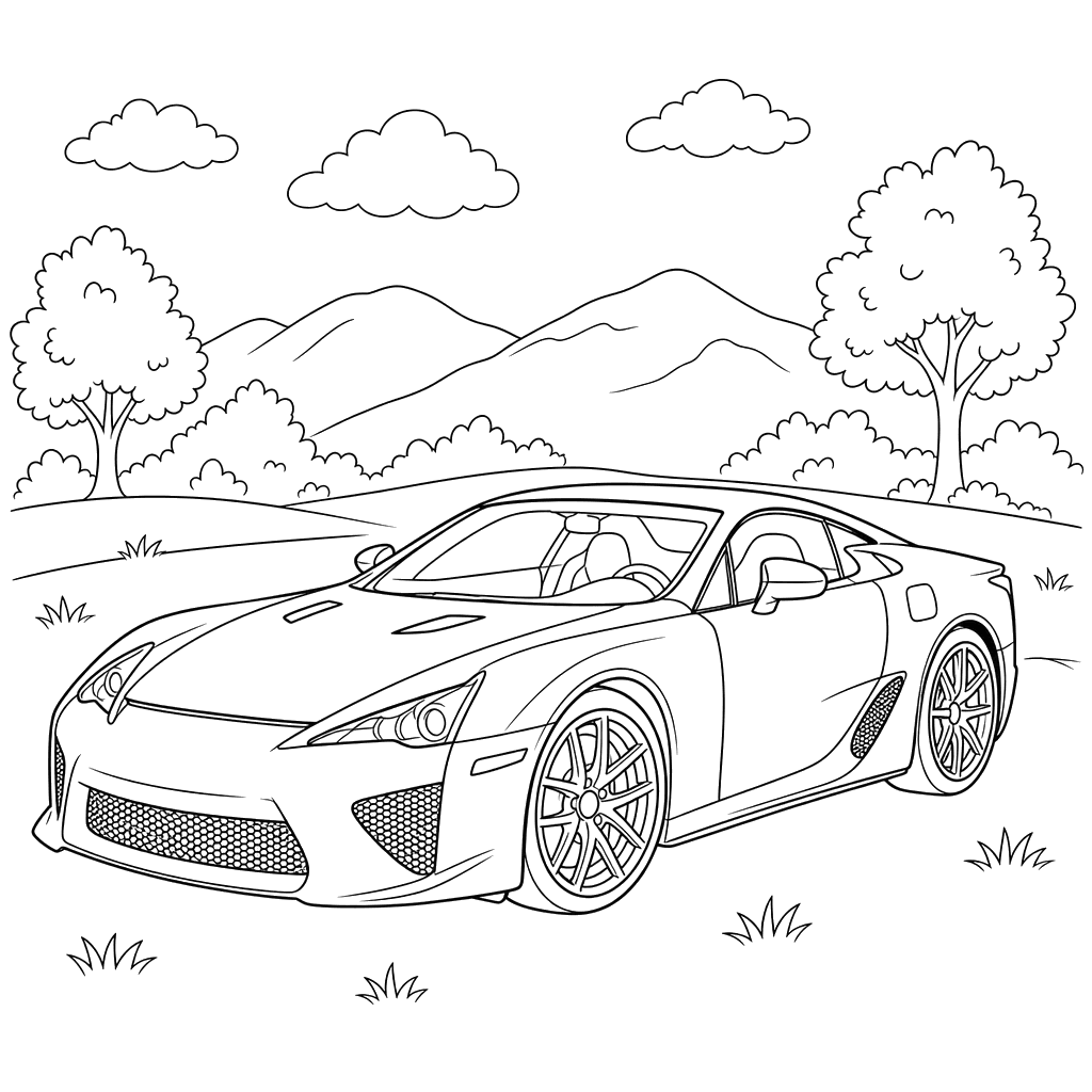 Lexus LFA Coloring Page