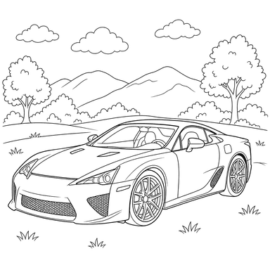 Lexus LFA Coloring Page