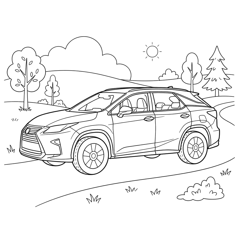 Lexus RX Coloring Page