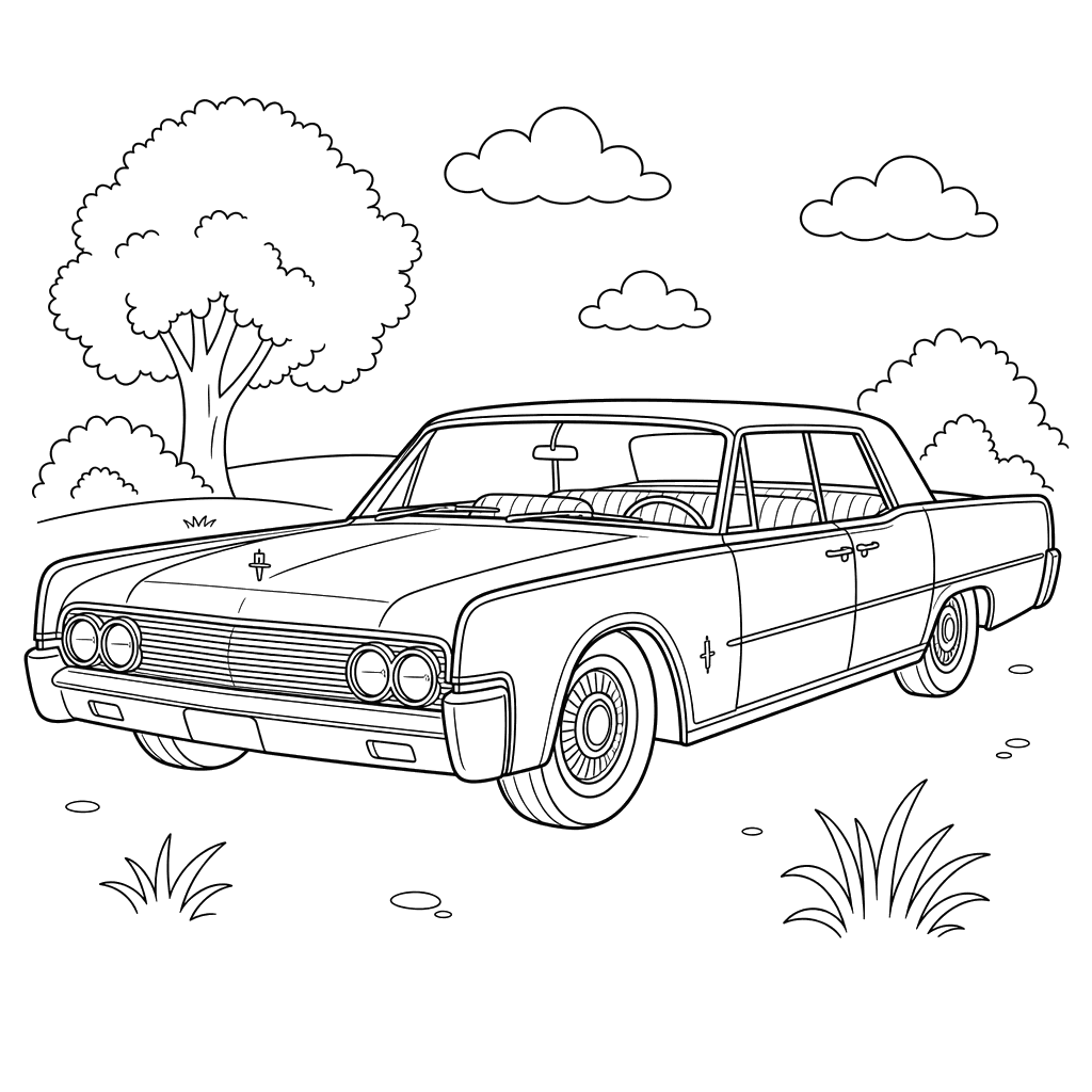 Lincoln Continental Coloring Page