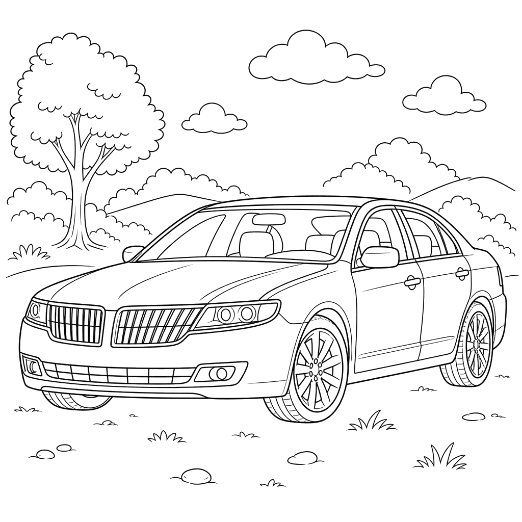 Lincoln MKZ Coloring Page