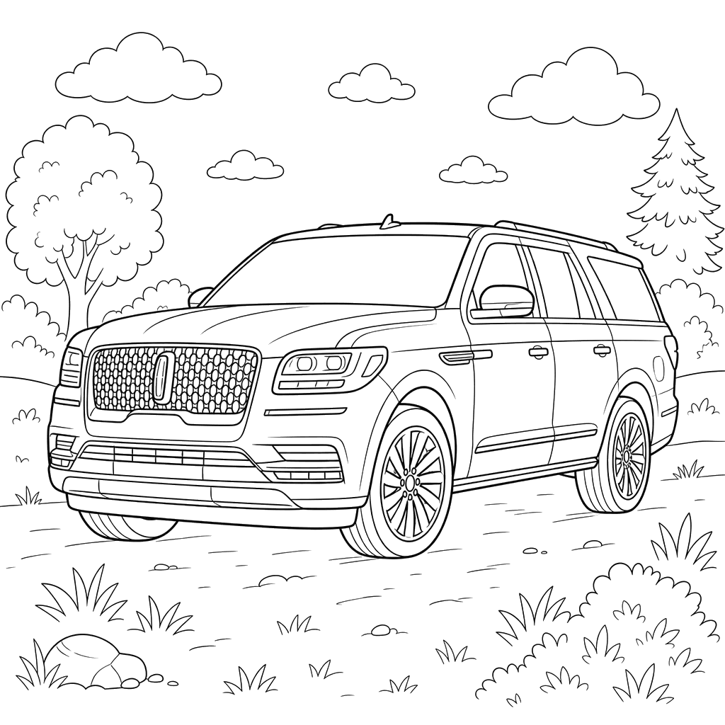 Lincoln Navigator Coloring Page