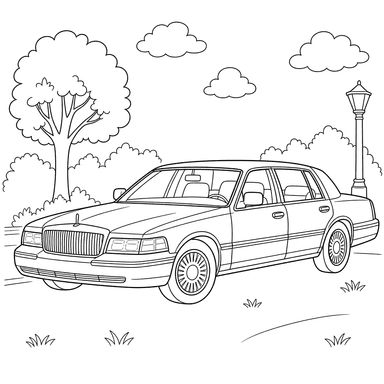 Lincoln Town Car Coloring Page