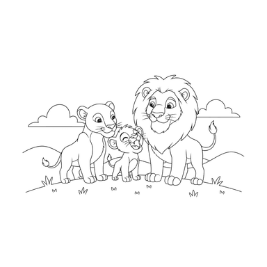 Lion Cub Roaring for the First Time