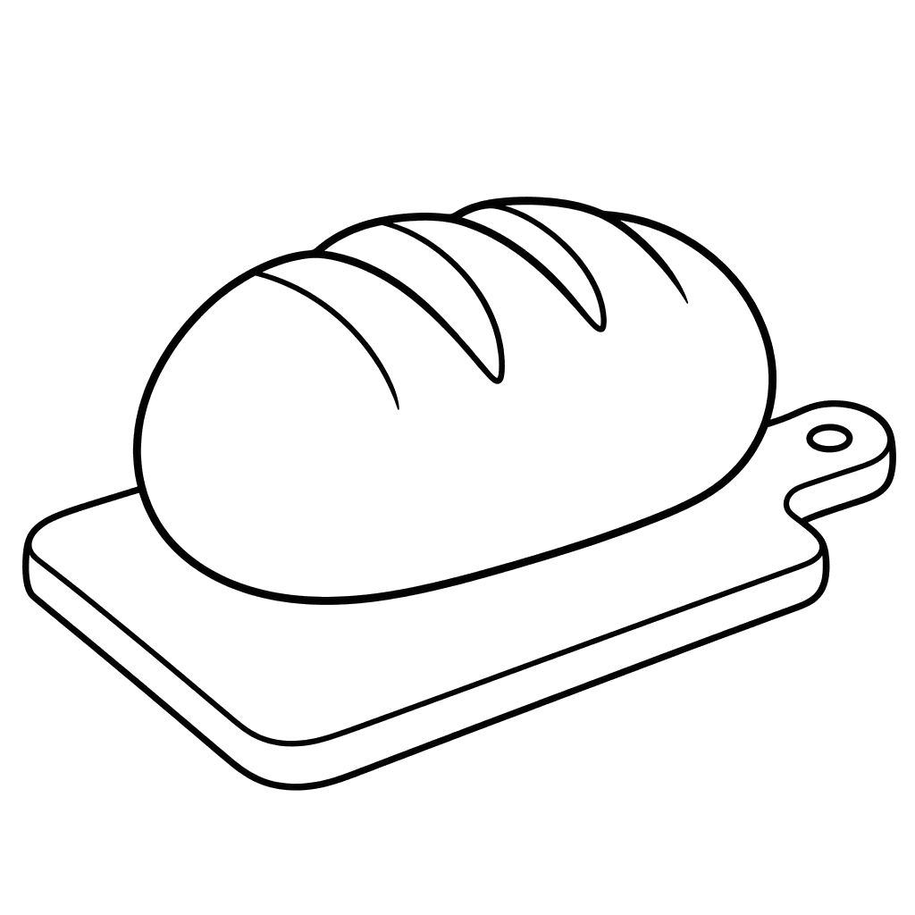 Loaf of Bread Coloring Page