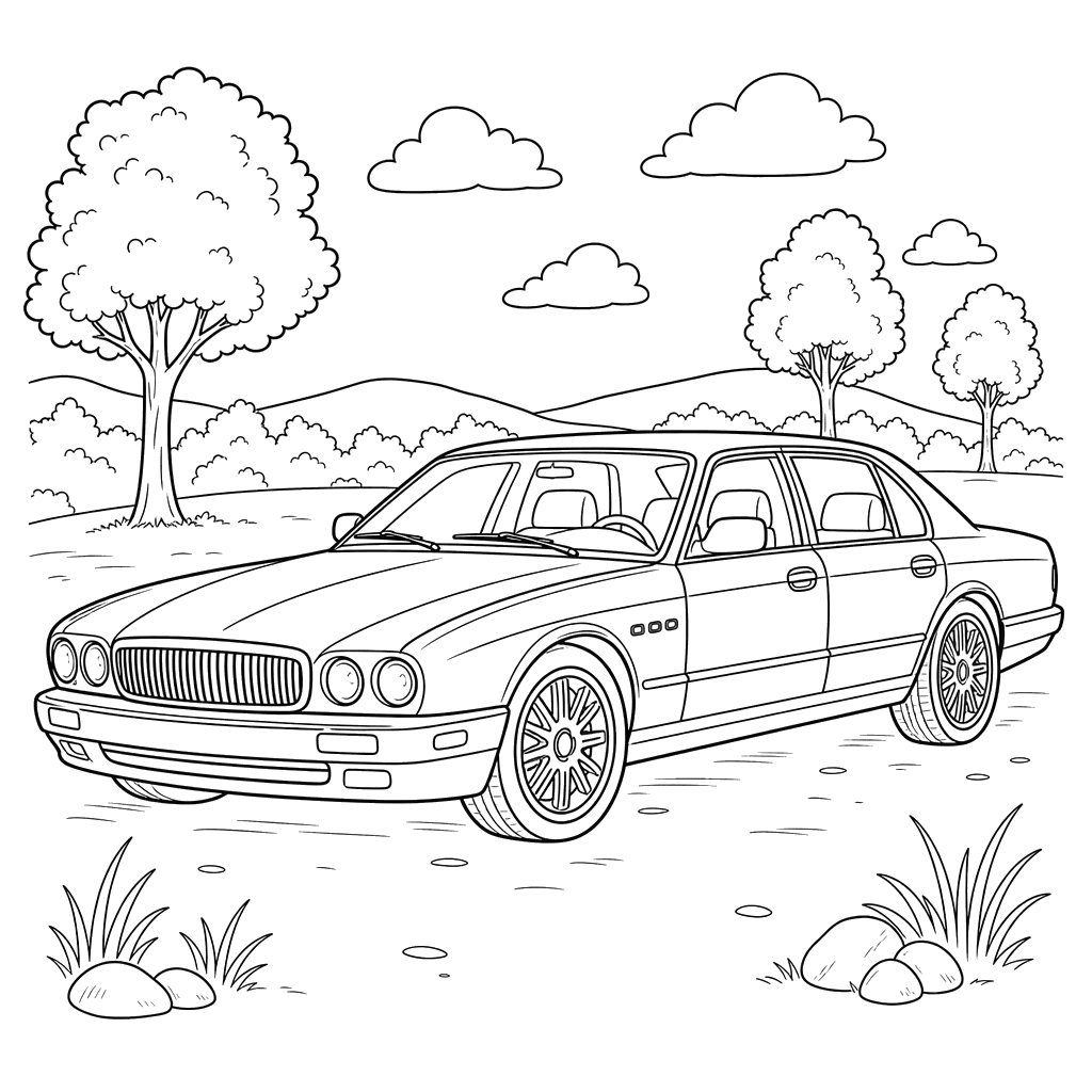 Maserati Quattroporte Coloring Page