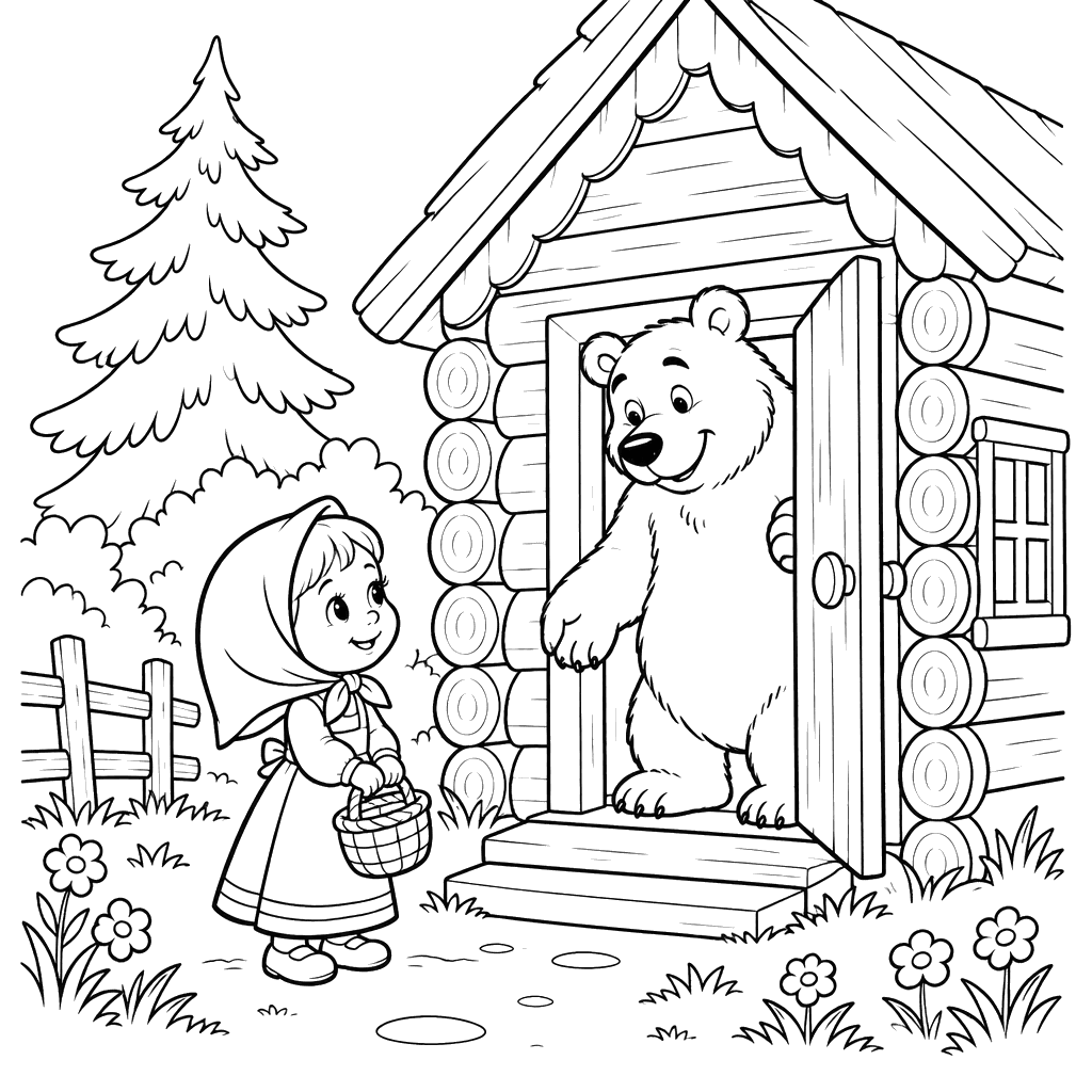 Masha at the Bear's Cabin
