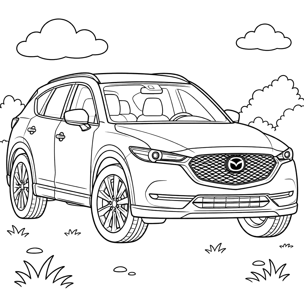 Mazda CX-5 Second Generation Coloring Page
