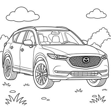 Mazda CX-5 Second Generation Coloring Page