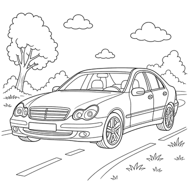 Mercedes-Benz C-Class Coloring Page