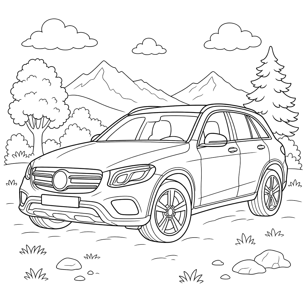 Mercedes-Benz GLC Coloring Page