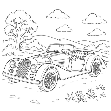Morgan Plus 8 Coloring Page