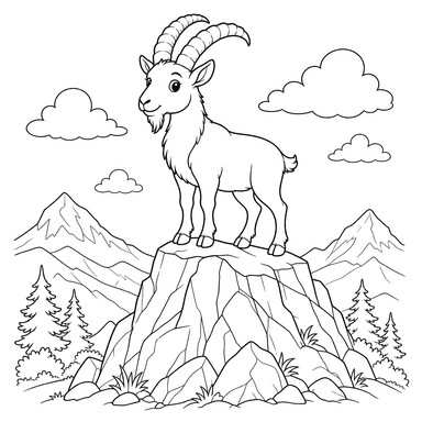 Mountain Goat on a Cliff