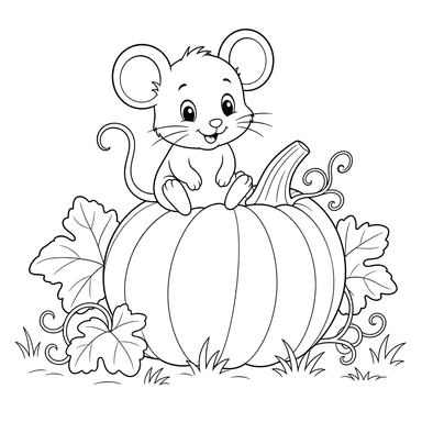 Mouse on a Pumpkin