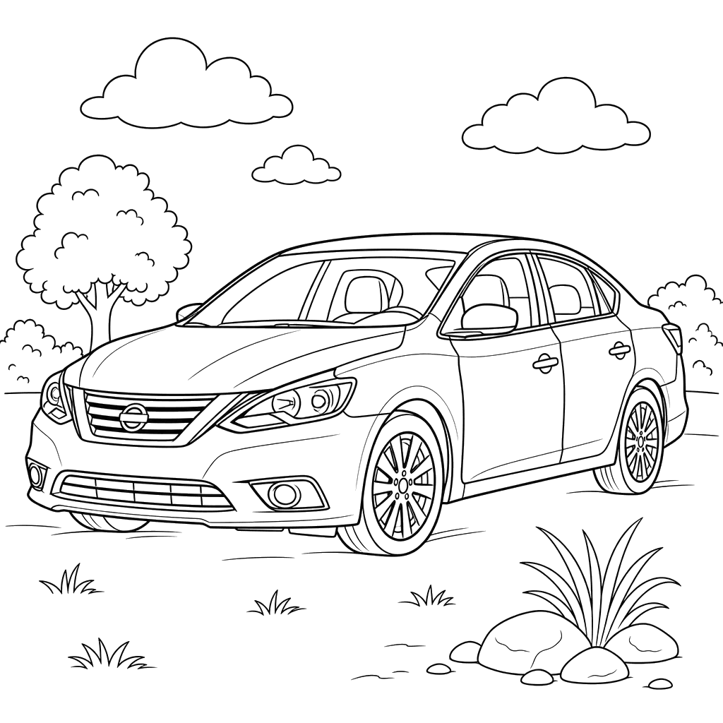 Nissan Sentra Coloring Page