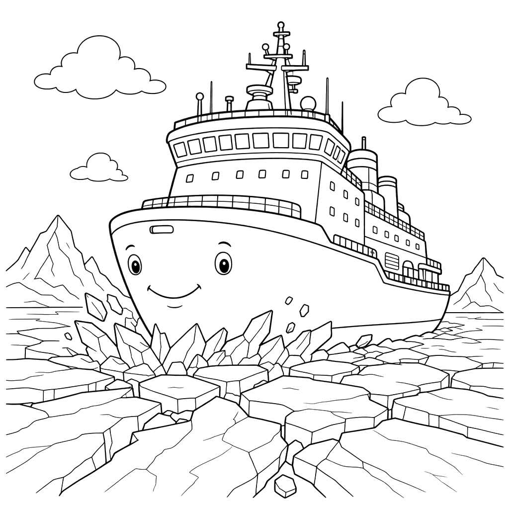 Nuclear Icebreaker Coloring Page