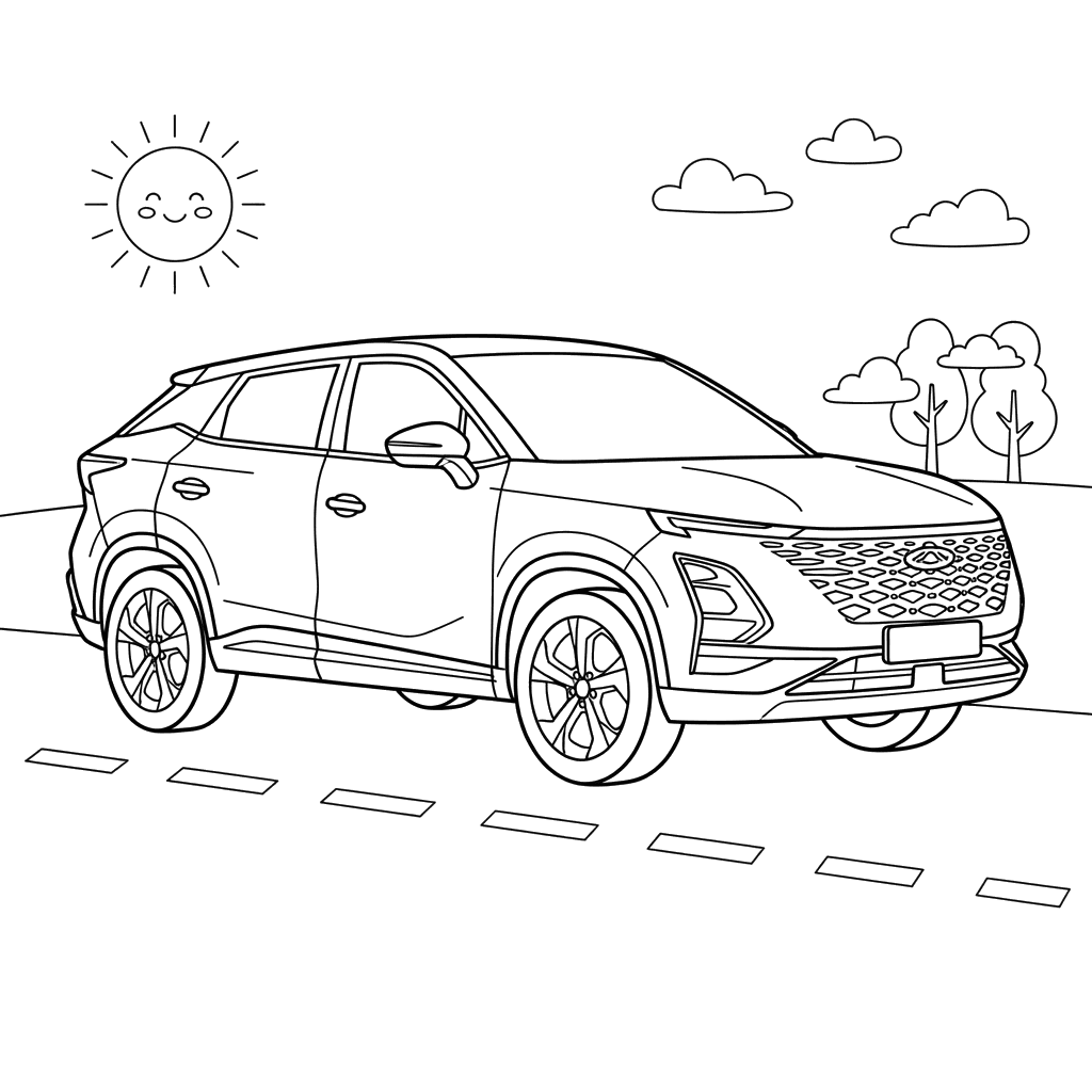 Omoda C5 Car Coloring Page